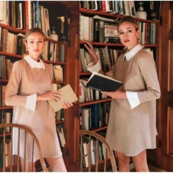 Tuckernuck | NEW Sandwhisp Dakotah Collared Layered Look Preppy Dress Size XS - Picture 5 of 12